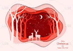 新年前夕,贺卡,折纸工艺,暗色,家庭,壁纸,现代,动物,问候