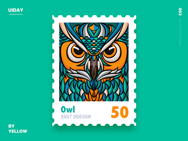 猫头鹰邮票邮票插图