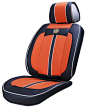 Leather and Ice Silk Car Seat Cover with 3D Viscose Fabric-Orange