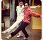 张学友、陈奕迅
　　两大歌神的舞姿。