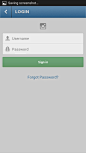 Instagram Android log in screenshot