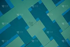 蓝色几何模式。纸张背景为蓝绿色调。幻影蓝色几何抽象背景。2020年趋势颜色