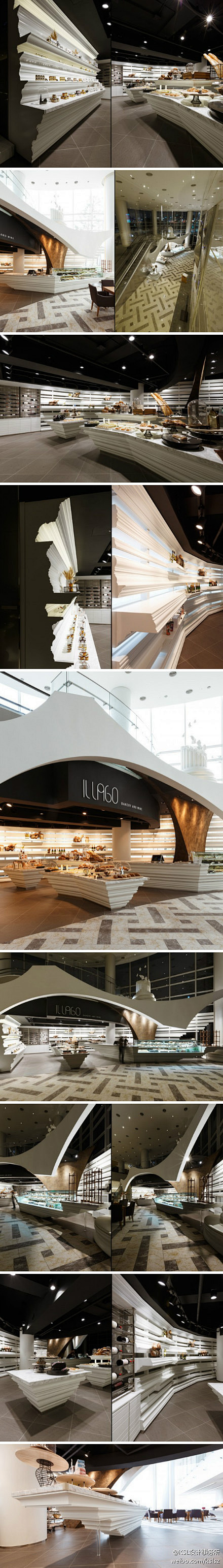 #室内设计#韩国IL LAGO面包店设计...
