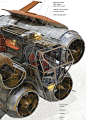 《星球大战》飞船机械结构和原理图，这些插画美的不可思议！