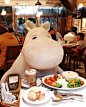 日本MoominCafé主题餐厅， 一个人吃饭再也不孤独啦。 