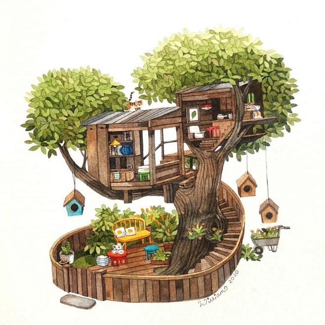 小房子插画