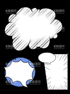 矢量文字边框海报素材  - 源文件下载【酷图网】矢量,文字边框,海报素材,文字泡泡,漫画风,PNG,