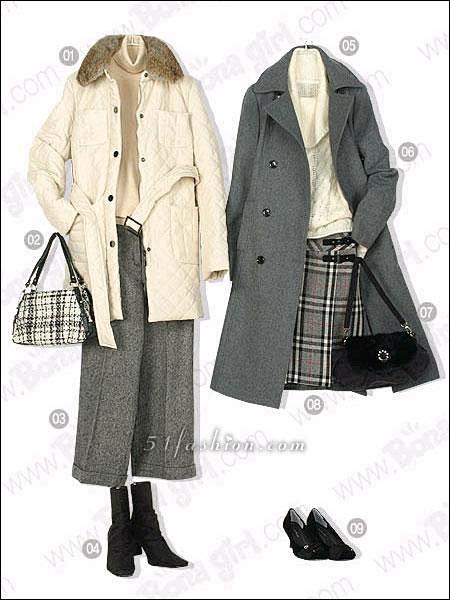 温暖时尚的韩国冬装搭配韩国冬装搭配,冬季...