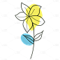 手绘-简笔画花卉植物元素-SVG2