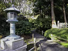 日式山水，日式茶园，石灯