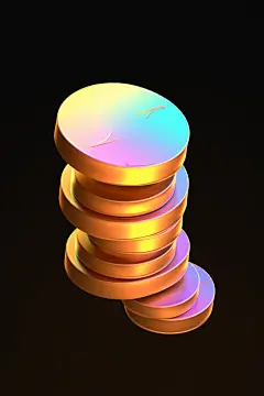 金色双十一电商优惠促销金币镭射渐变模型
