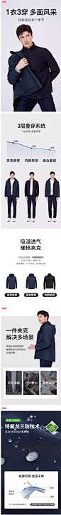 [三合一]Navigare意大利小帆船春季绿色冲锋夹克男士休闲防水外套-tmall.com天猫