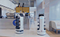 PuduTech BellaBot Food Delivery Robot is a tall cat that can bring you your meal : The PuduTech BellaBot Food Delivery Robot has a cat face on its display, and it will even meow at you if necessary.