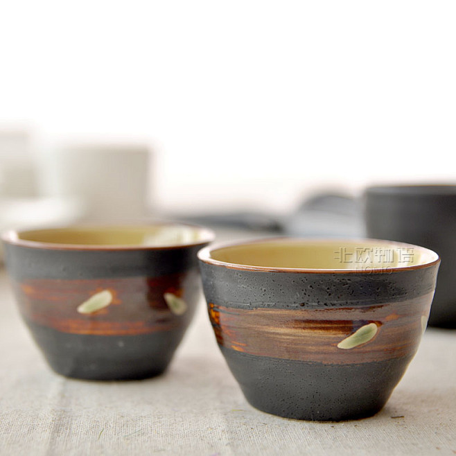 宜家风格 日式和风 吉野纱 创意陶瓷茶杯...