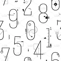 几何形状,数字,线条画,扁平化设计,数字9,数学符号,图像,书呆子,重复