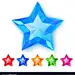 Set of crystal stars vector image on VectorStock