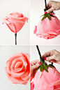 童话里的浪漫—DIY大号绉纱纸玫瑰