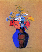 【法国象征主义画家:奥迪隆·雷东(Odilon REDON)作品欣赏】
奥迪隆·雷东1840年4月20日生于法国南部的波尔多。雷东的创作生活分为两个阶段：第一阶段从1879年至1889年，主要从事石版画创作；第二阶段是从1890年开始直至去世。主要是油画和粉笔画作品，内容多为盛开的花朵和简炼的佛陀头像，他把自己的心灵深深地陶醉与沉浸在自然和宁静之中。有人把雷东称做“神秘的色彩作曲家”。