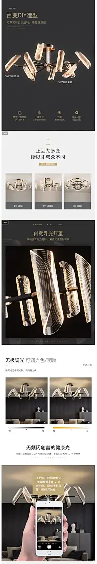 现代/北欧灯饰详情页海报/首图