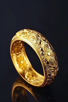 古法黄金首饰摄影图