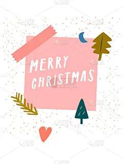 贺卡,圣诞卡,模板,现代,文字,多色的,矢量,可爱的,创造力