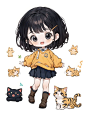 #人设 #QQ人 #q版头像 #q版人物 #q版 #女生头像 #二次元 #可爱 #卡哇伊 #萌妹 #萝莉 #治愈 #插画 #有償約稿 #Ai绘画 #MewXAI 此图片由@MewXAI 制作生成。