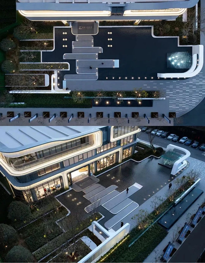 金辉云缦熙境花园 过境汀步利用空间尺度与颜色分割、光与水的相互依偎，能动的把控场景氛围与空间节奏。如同走在海上，或漫游于天际，璀璨星海，寻找 ...