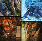 adventures background Castle elves forest game location map snow location strategy