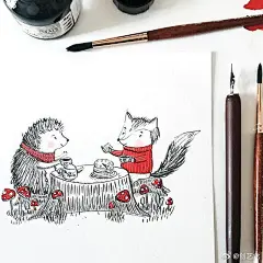 绘本插画超话 萌萌哒的简笔画。works by Alexandra MacVean
#手绘# #儿童插画# ​​​​