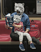 New Surreal Paintings of Wild Animals by Matthew Grabelsky : Recent work by American artist Matthew Grabelsky.

“New York City is sometimes affectionately (or disaffectionately) referred to as a ‘concrete jungle’, but for Los Angeles-based artist Matthew 