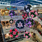 大型商场购物中心百货超市汽车4sS店展厅吊饰天井装饰布置美陈