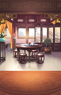 二次元室内场景-花瓣网|陪你做生活的设计师 | 未来公寓