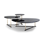 Vincent Coffee Table - Casarredo : The Vincent Coffee Table is a sculptural objet d'art by Castello Lagravinese Studio, comprising a set of three coffee tables exuding opulent sophistication in its light and elegant silhouette.  Modern and refined, each p