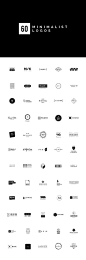 60 Minimalist Logos by vuuuds on Creative Market: 