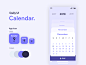 Calendar App Ui设计移动ui移动应用程序设计ui ux ux设计ui设计ui 100day daily ui adobe xd ui _app-日历采下来 #率叶插件，让花瓣网更好用#