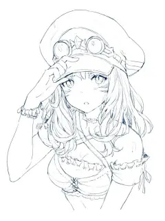 一组动漫人物线稿   可爱的女孩拿去临摹吧  画师momoco_haru 插画图片壁纸