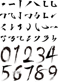 若辰Ruochen采集到书法字体笔画参考