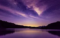 晚上 星空 湖水 4k风景壁纸3840x2160