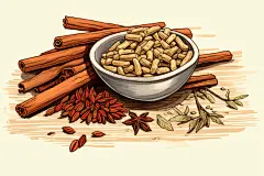 甘草中草药药材插画