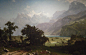 Photo wallpaper Lake Lucerne, picture, mountains, landscape, Albert Bierstadt