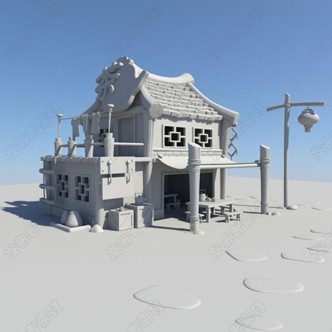 Maya/3Dmax/zbrush/unity/c4d模型62个三维古代场景建筑房子素材-淘宝网