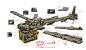 "Dragonfly" Cargo Carrier, Longque Chen : Here is a "Dragonfly"  Cargo Carrier that capable of carrying large cargo and  able to travel in very long distance, two P51 planes are attached below the body  tail. Multiple engines allow it 