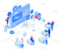 Web development vector isometric concept