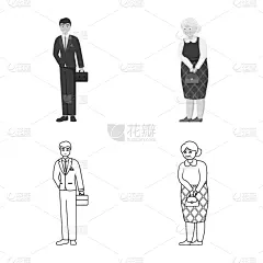 性格,头像,品牌名称,分离着色,多代家庭,商务,祖母,人,商务人士,收集