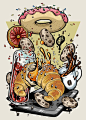 充满艺术感的美食海报。by:Vanni Vaps.装饰画超话 ​​​​