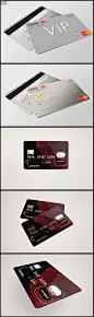 VIP会员卡 信用卡 平面 设计 贴图 素材 PSD源文件 样机 提案模板 银行卡 芯片卡