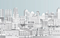 IBM Transformation City : An illustration I designed for IBM installation wall.