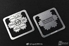 #logo创意平台# 美国MyMetal镂空金属名片设计欣赏 ​