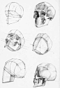 头骨临摹资料

看到什么画什么，那是比着葫芦画瓢，很难画好
深入了解内部结构，掌握结构关系，知其所以然，事半功倍 ​ ​​​​