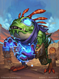 Rastakhan Rumble card art for Blizzard Hearthstone, Studio HIVE